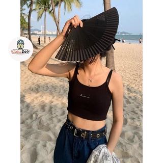 Áo hai dây nữ REVIE áo 2 dây croptop kiểu buộc 1 bên chất thun gân mềm mát - CUTEZOO