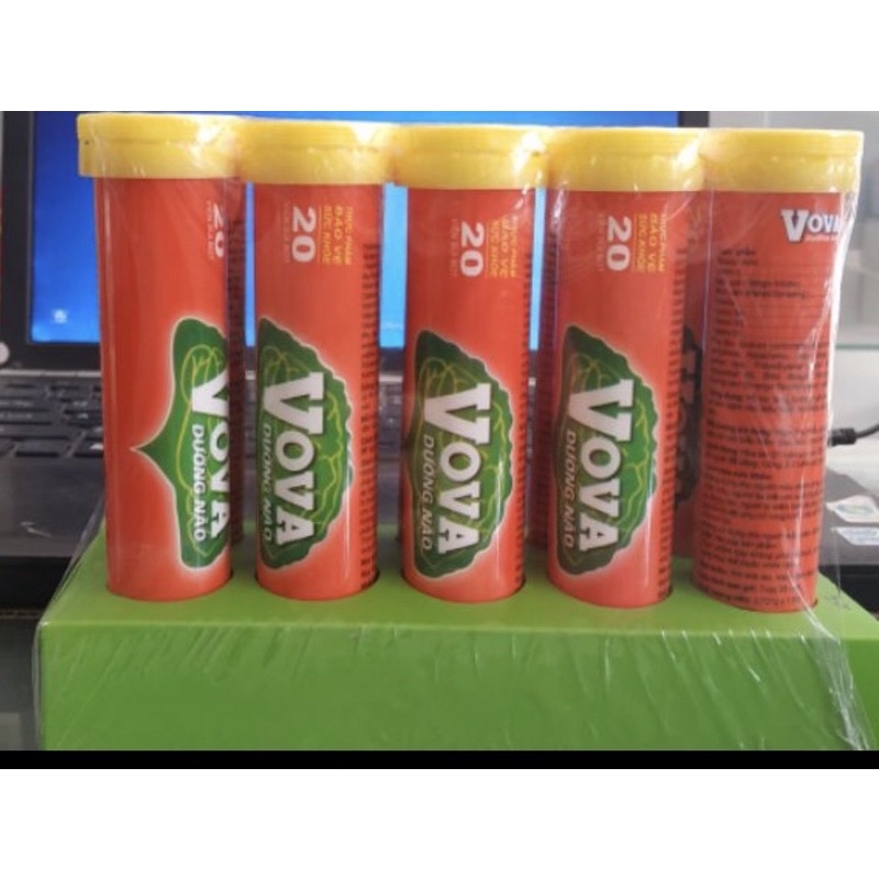 ( Combo 10 tupe ) Viên Sủi VOVA DƯỠNG NÃO - Tupe / 20 viên Sủi - Phá tan căng thẳng, tập trung trí lực