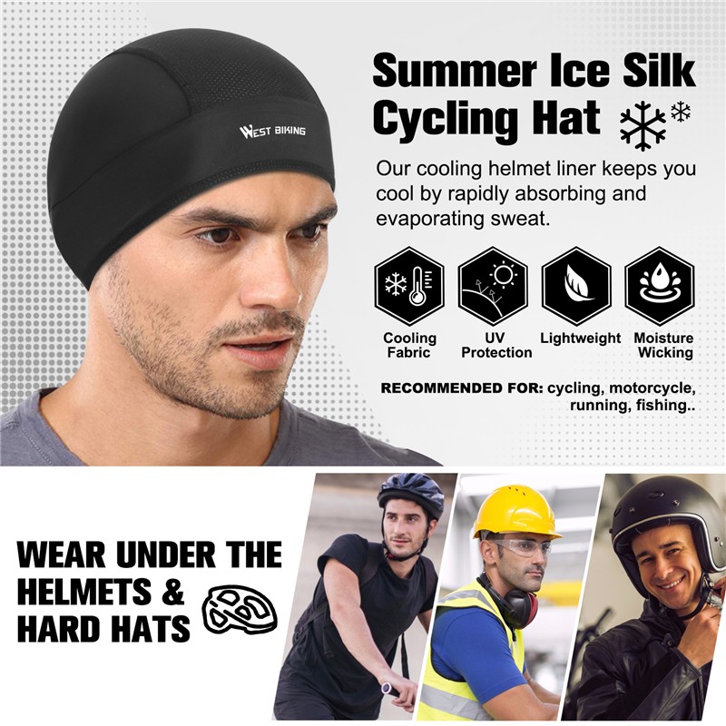 Mũ Lót Nón Bảo Hiểm WEST BIKING  Làm Từ Vải Thun Lạnh Chống Tia UV Thời Trang Thể Thao Mùa Hè