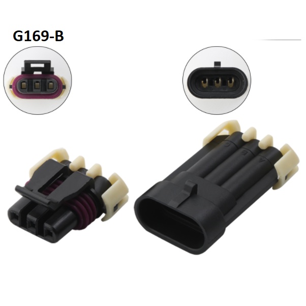 G169-Giắc cắm cảm biến ô tô chống thấm nước 3 lỗ, cos 1.5mm