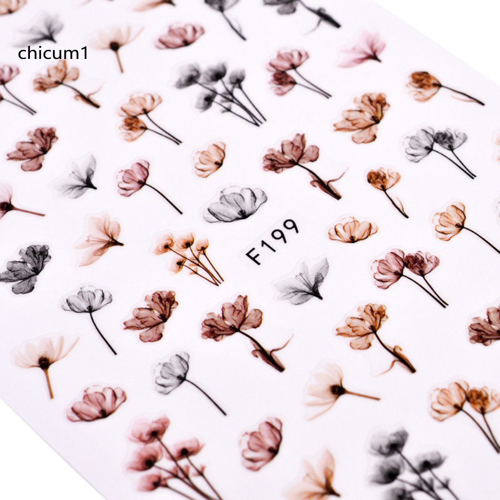 [Hàng mới về] Miếng dán móng tay hình hoa bồ công anh 3D trang trí nghệ thuật