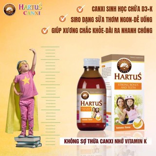 Hartus Canxi - Bổ sung canxi, vitamin D3, vitamin K, hấp thụ canxi tối đa nhờ Vitamin K -BaLan