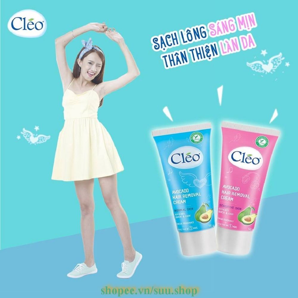 Tẩy Lông Cho Da Thường Cleo Avocado Hair Removal Cream Sensitive Skin 50gsuu.shop cam kết 100% chính hãng