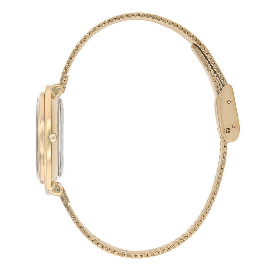 Đồng Hồ Nữ Citizen Đính Kim Cương Dây Thép Không Gỉ EM0643-84X - Mặt Vàng Hồng (Sapphire)