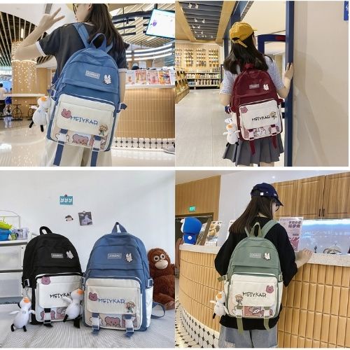 [FREESHIP +Tặng Sticker] BaLo Nữ Đi Học Thời Trang Hàn Quốc Cao Cấp - Balo Ulzzang Vải Canvas Chống Nước BL06