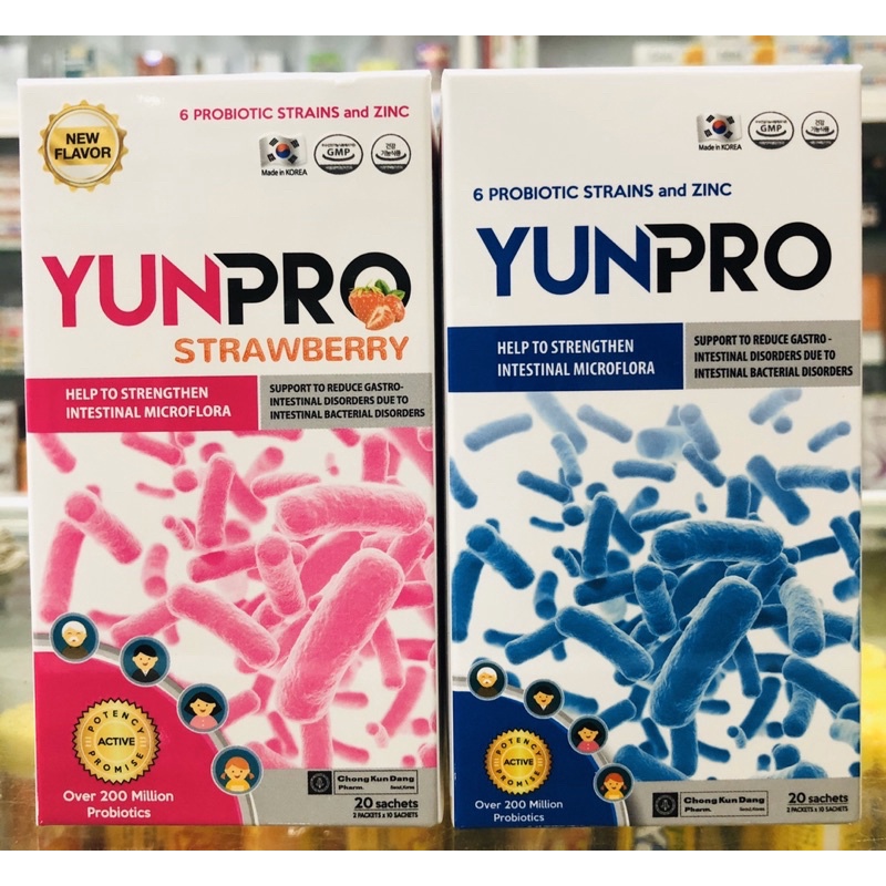 YUNPRO - 20 gói - Bổ sung lợi khuẩn, giúp tăng cường hệ vi sinh đường ruột; làm giảm rối loạn tiêu hóa