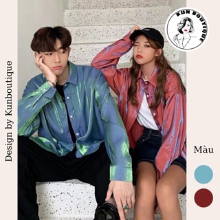 😍⚡ Áo sơ mi dáng thụng phản quang óng ánh lấp lánh hot trend ulzzang (Ms A72)