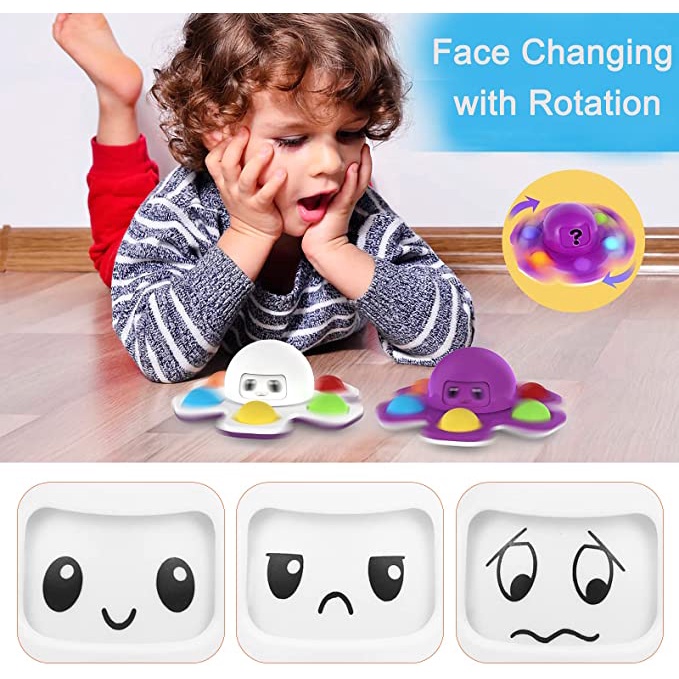 Đồ chơi ấn bong bóng hình bạch tuộc giúp giải tỏa căng thẳng vui nhộn