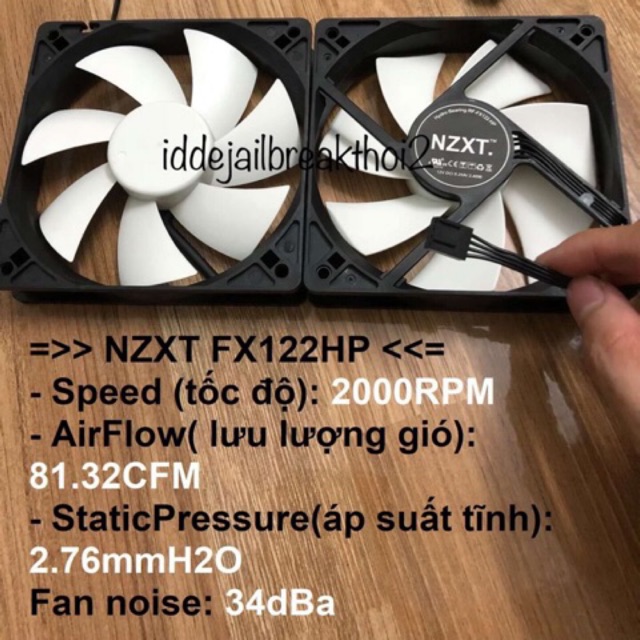 Quạt tản nhiệt Fan Case 120mm NZXT Thermaltake 4pin NEW