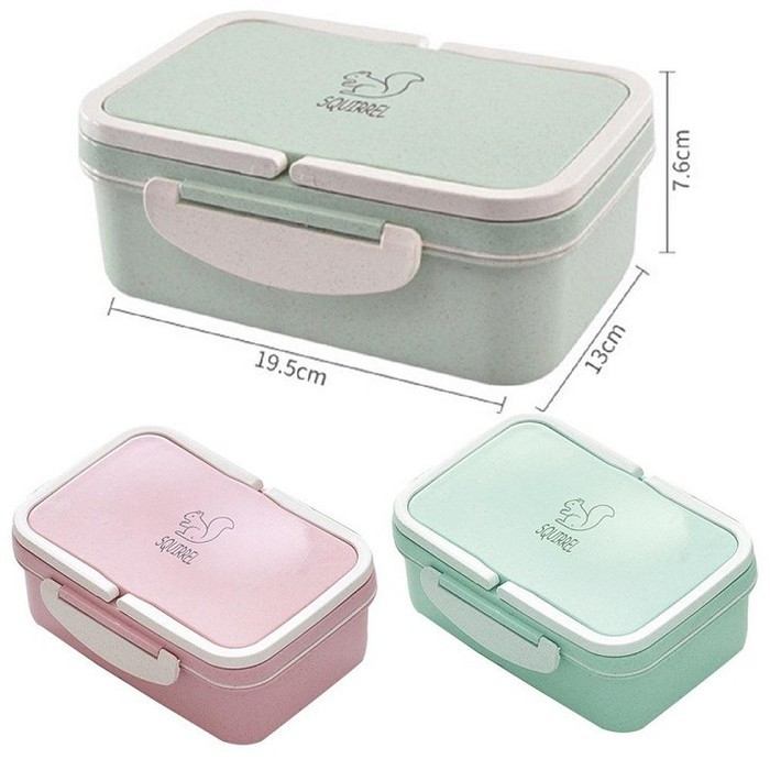 [FREESHIP] Hộp đựng cơm lúa mạch 2 tầng SQUIRREL Loại Tốt.