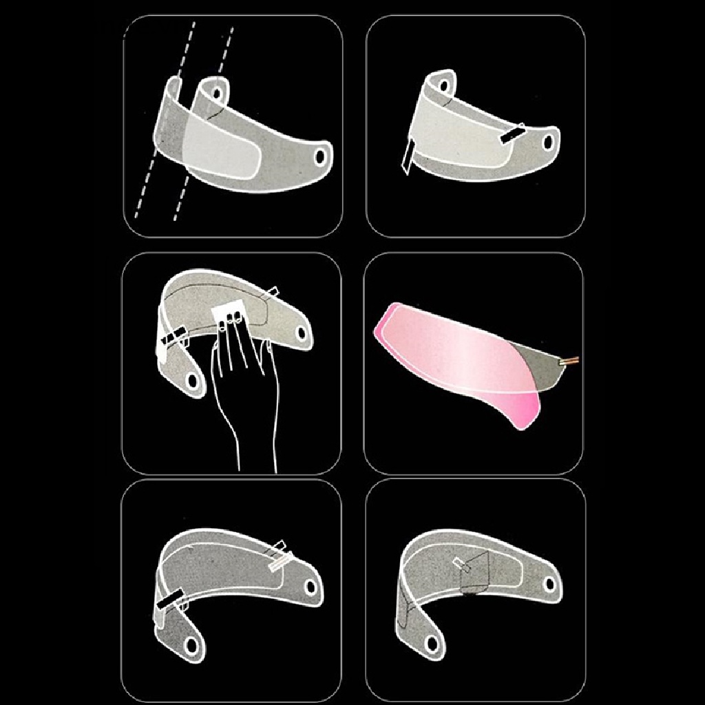 Phim dán bảo hộ chống sương mù gắn mũ bảo hiểm xe máy tiện dụng