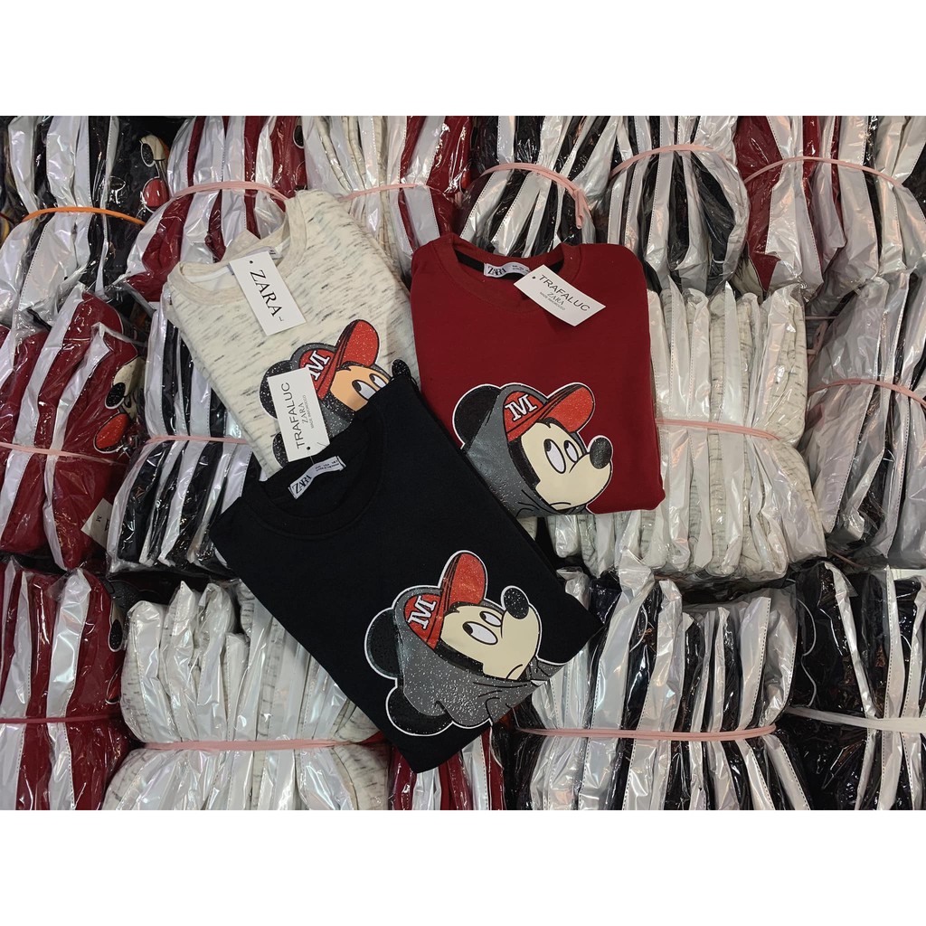 Áo nỉ mickey tay dài cho nữ HOT trend năm nay đủ size 3 màu