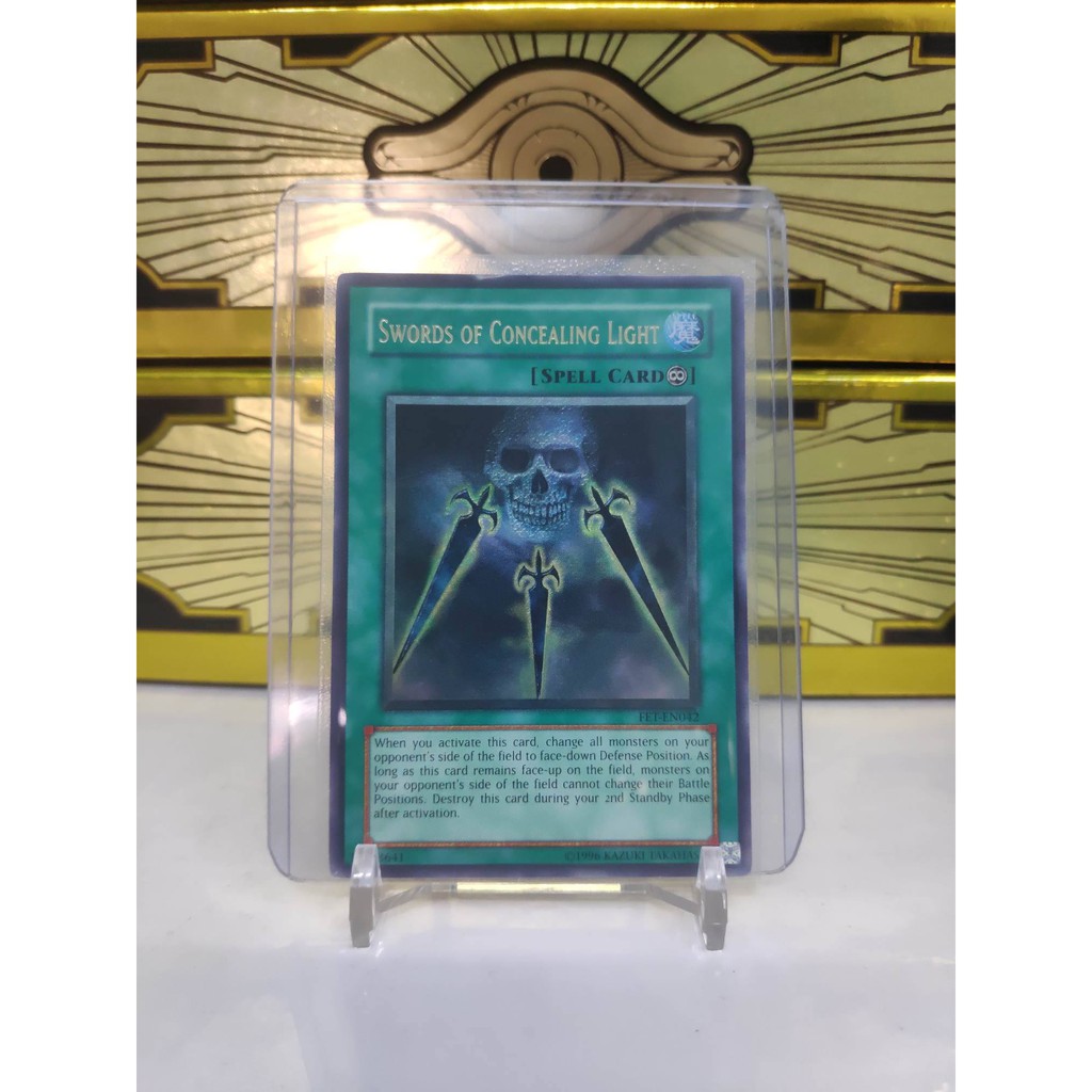 [ Dưa Hấu Yugioh ] Lá bài thẻ bài Swords of Concealing Light - Ultimate Rare Unlimited - Tặng bọc bài nhựa bảo quản