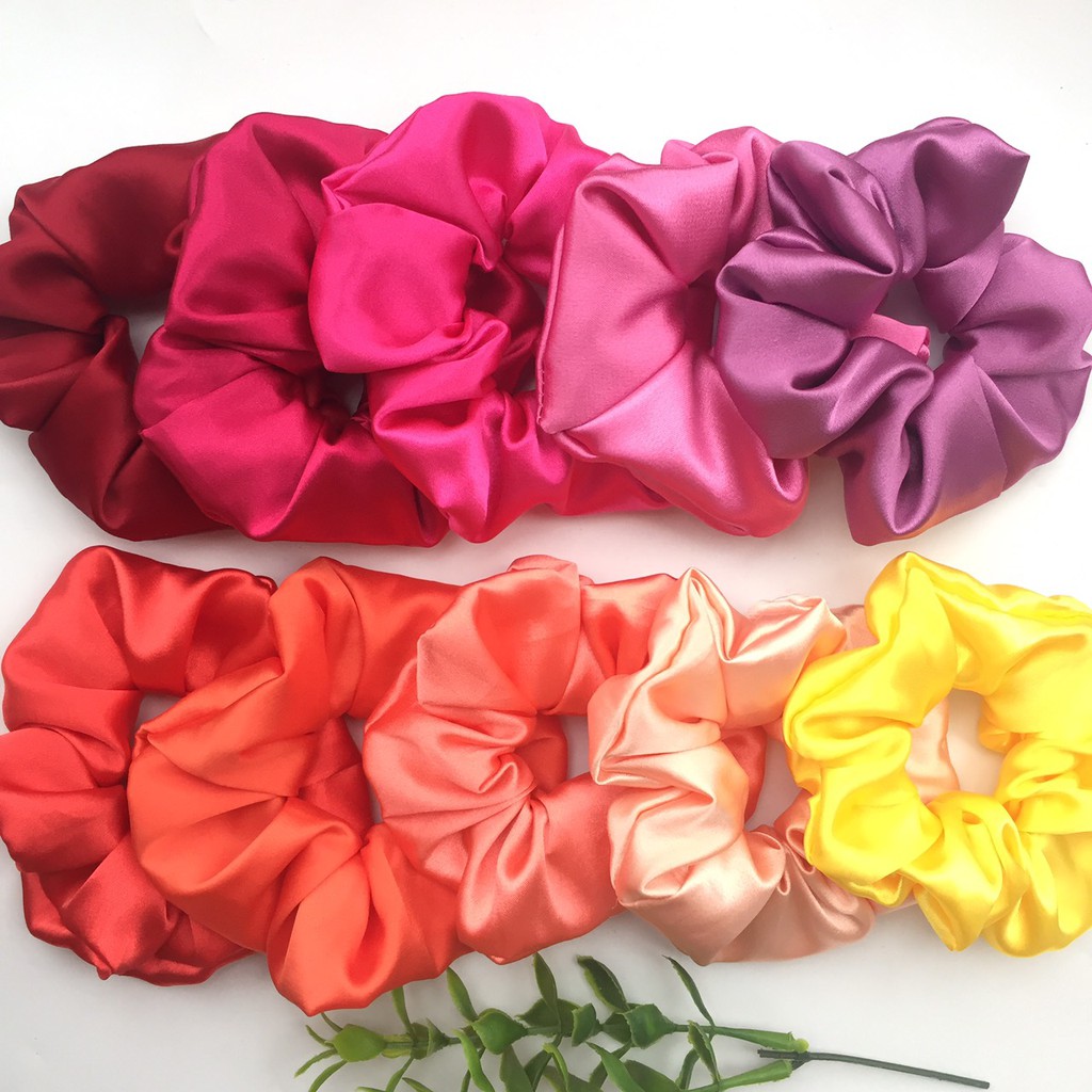 Dây buộc tóc vải - cột tóc trơn scunchies