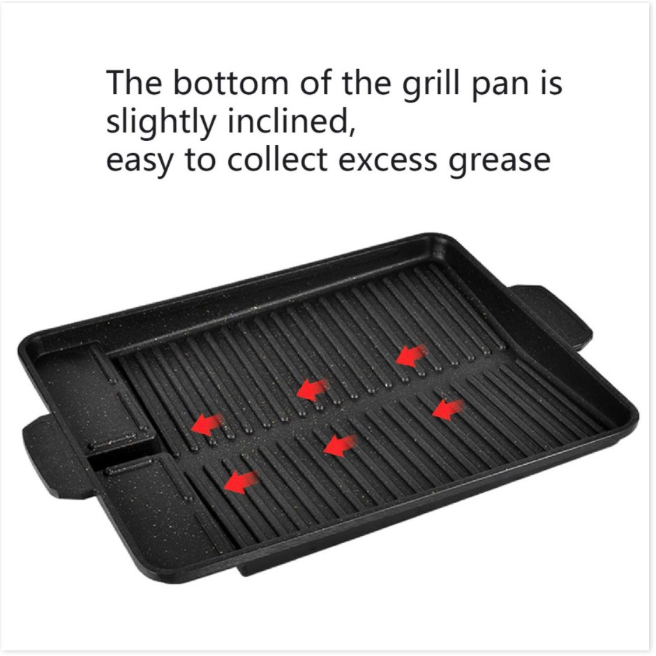 🆕 Chảo nướng bếp Ga Korean BBQ Grill Pan Meat Grill Barbeque Grill Limited
