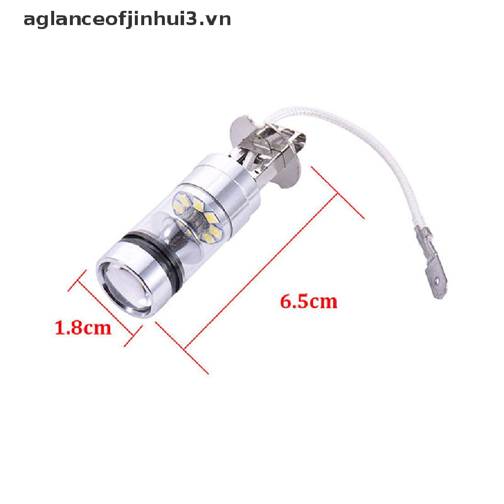 Bóng Đèn Pha LED Chống Sương Mù 12 / 24V 100W H3 Chuyên Dụng Cho Xe Hơi