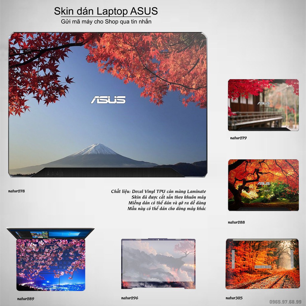 Skin dán Laptop Asus in hình thiên nhiên nhiều mẫu 11