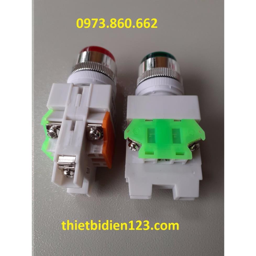 Nút ấn có đèn phi 22 LA37 220V -TBĐ -Thiết bị điện giá tốt
