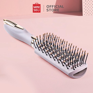 Lược chải tóc thẳng có kẹp Miniso (Bạc)