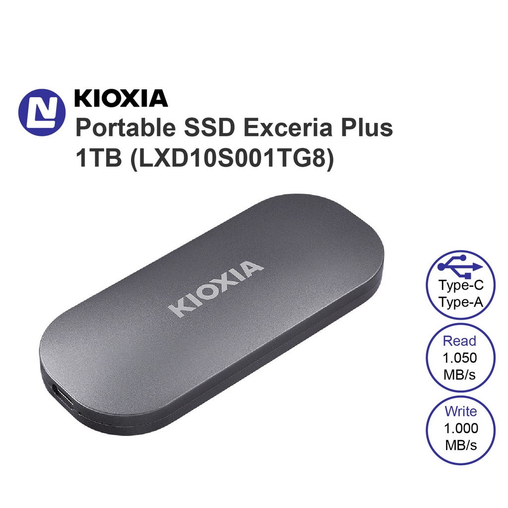 ổ cứng gắn ngoài 1TB SSD Exceria Plus Kioxia LXD10S001TG8