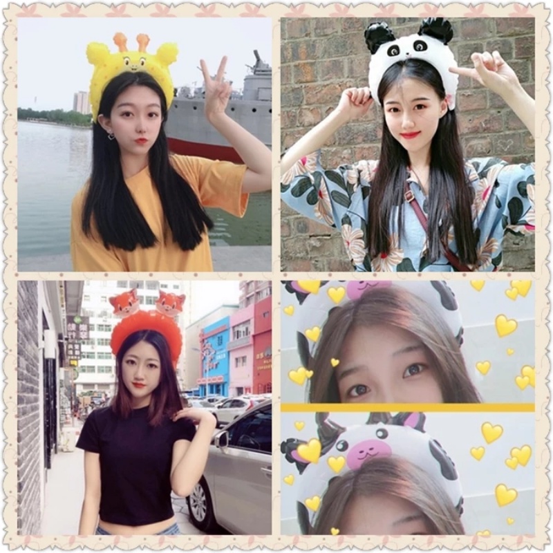 Bong Bóng Lá Nhôm Hình Thú Hoạt Hình Dễ Thương Kèm Băng Đô Cho Trẻ Em#039; s Đồ Chơi Em Bé, Trang Trí Tiệc Sinh Nhật