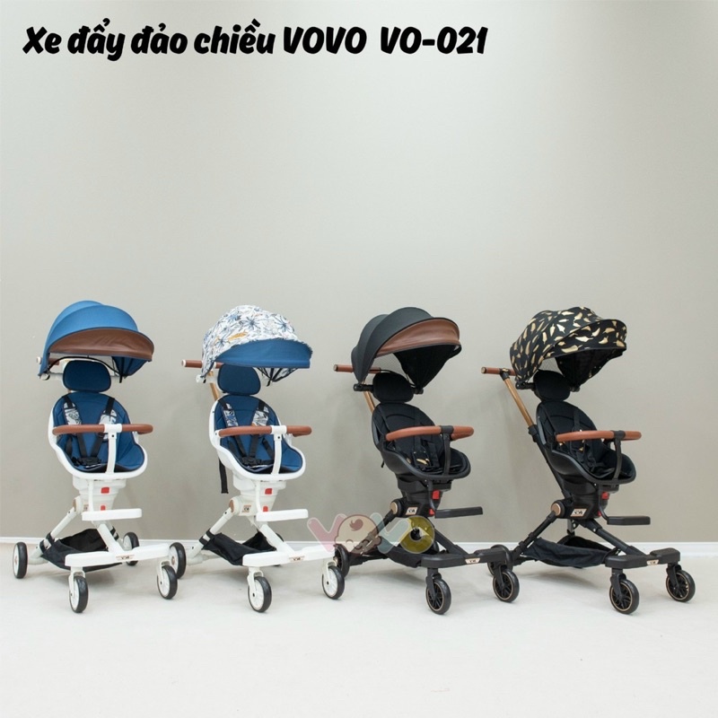 Xe đẩy Vovo VO021 2 chiều xoay 360, nằm ngồi ngả nhiều tư thế