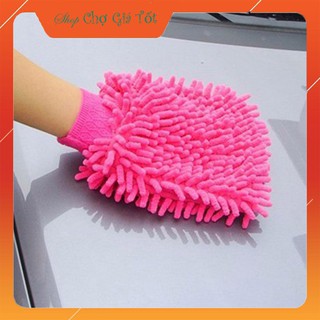 Găng tay 2 mặt san hô lau rửa và vệ sinh ô tô xe máy