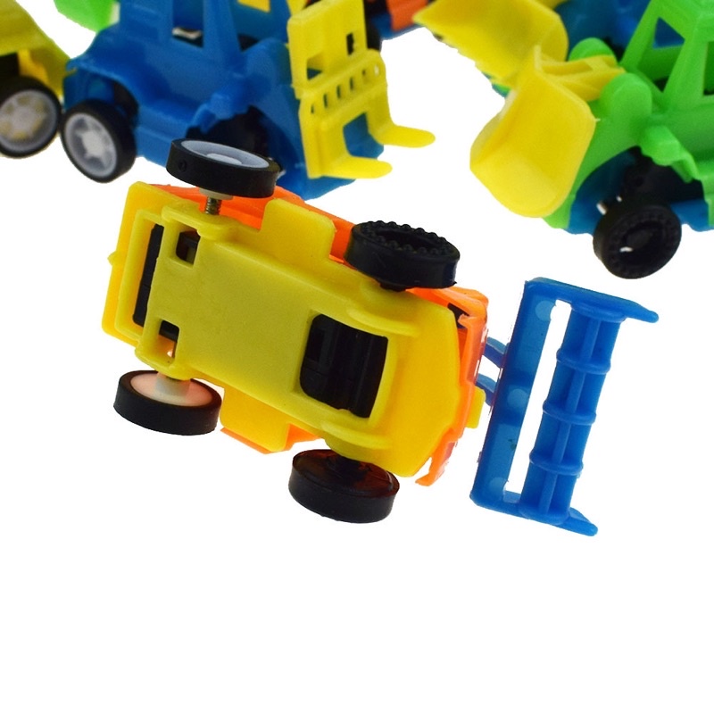 [ Rẻ Vô Địch ] Xe Công Trường Chạy Cót Mini, Xe Ủi Đất Chạy Cót Các Loại Cho Bé.