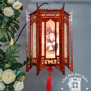 Lồng đèn kéo quân gỗ 40cm( Giao Hoả Tốc), Lồng đèn kéo quân Thái Hoàng