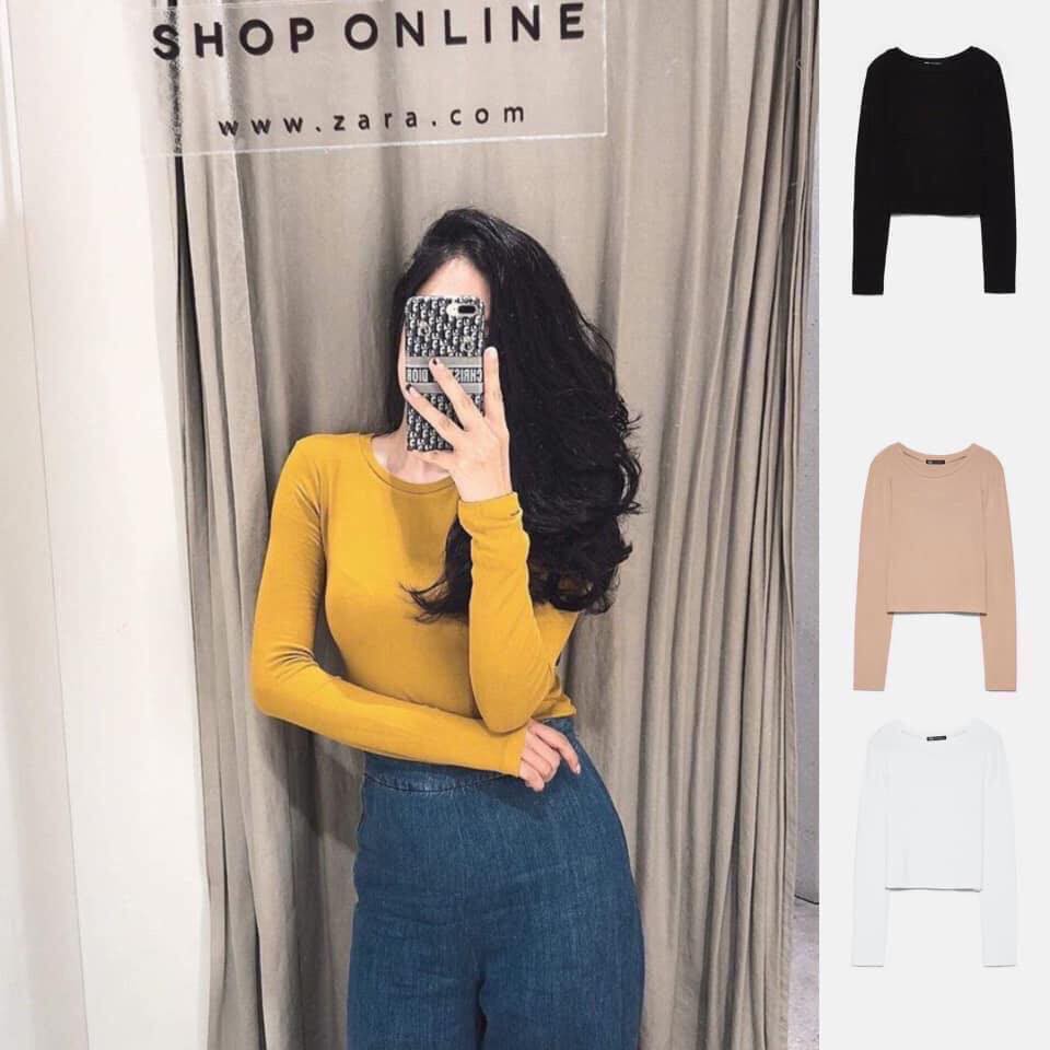 [Mã FASHIONXANH194 giảm 10K đơn 50K] Áo thun body dài tay nữ 4 màu kiểu dáng ulzzang hàn quốc SO HOT