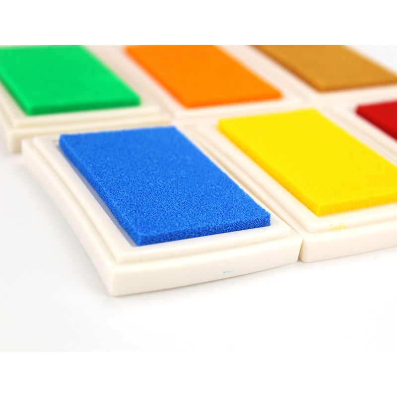 Hộp mực cho con dấu nhiều màu sắc không phai Hộp mực chuyên dụng cho làm đồ thủ công có 15 màu khác nhau