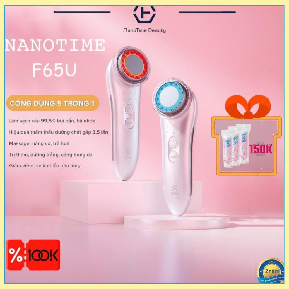 Máy điện di tinh chất đa năng 6 in1, Nâng cơ EMS và  trẻ hoá NanoTime F65U HT S