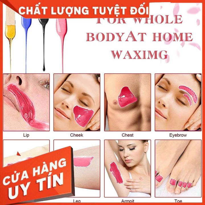 Sáp wax lông nóng BODY WAXING 150Gram   FREESHIP được làm từ nhựa và dầu thực vật, có độ dính cao và tính linh hoạt.