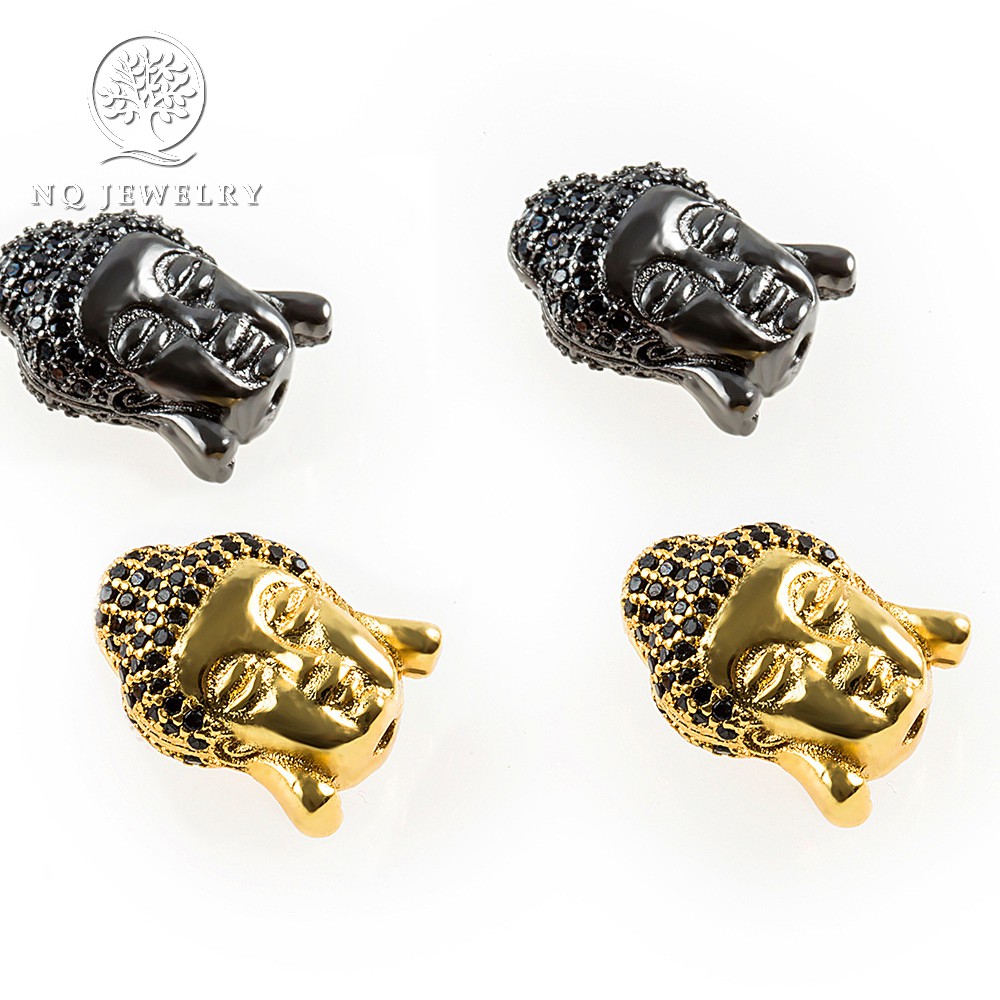 Charm đầu phật si tai dài xỏ ngang - NQ Jewelry