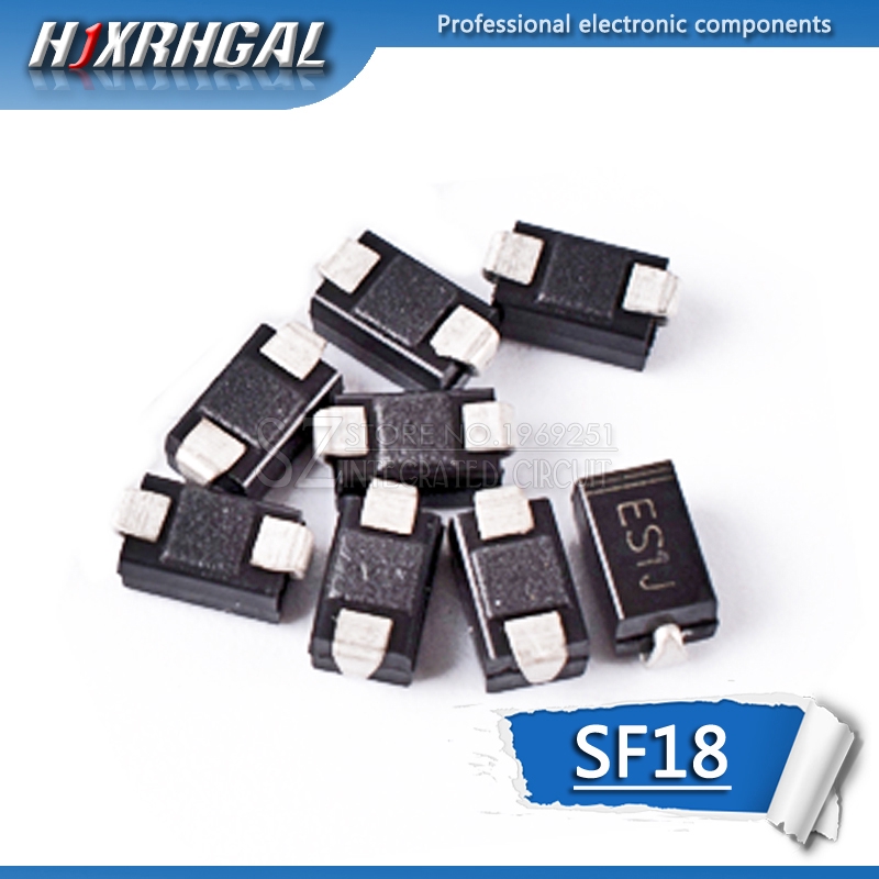 Set 100 Linh Kiện Điốt Chỉnh Lưu Sf18 Es1J 1a 600v Sma Chuyên Dụng