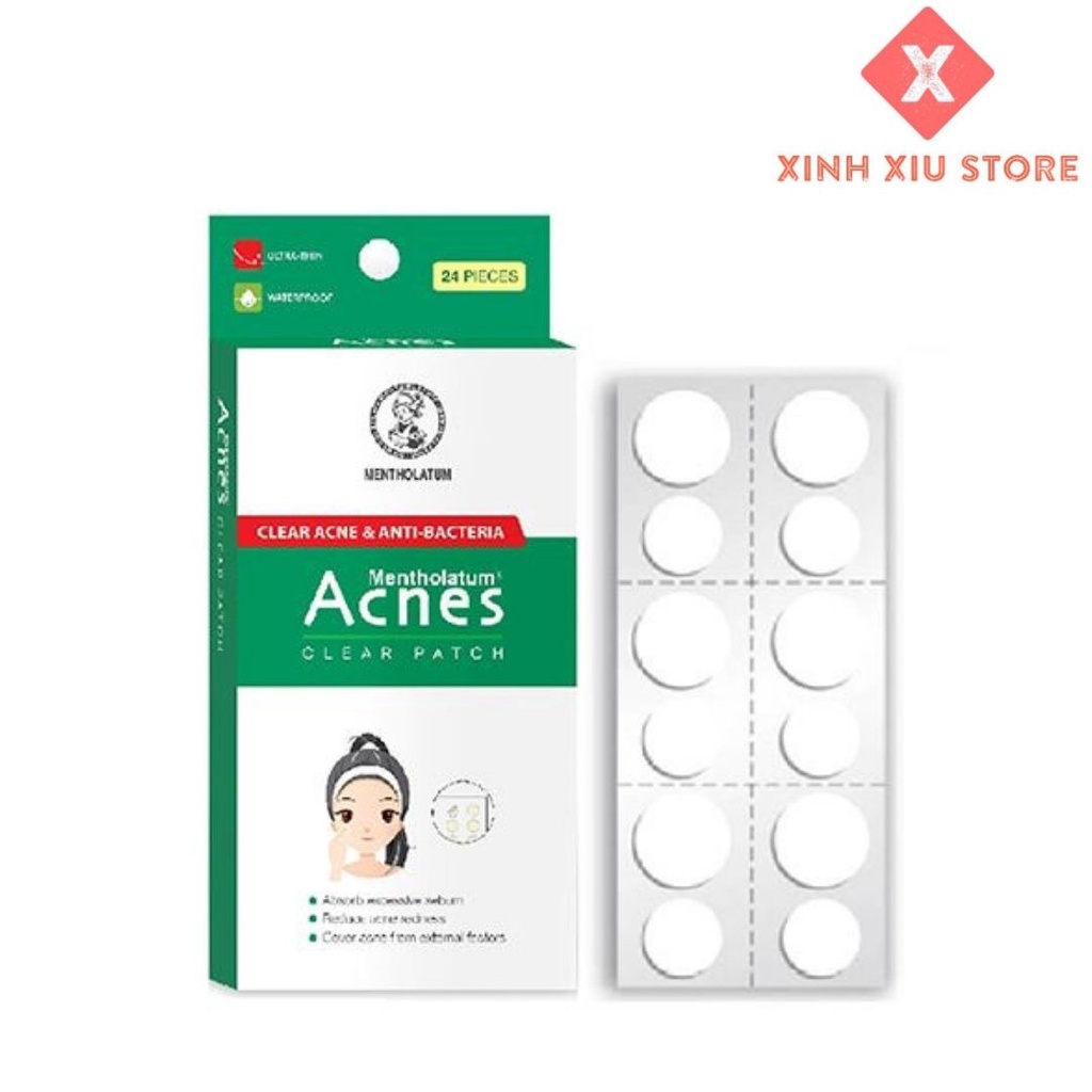 Miếng Dán Mụn Acnes Giúp Che Mụn, Giảm Sưng Clear Patch Hộp 24 Miếng