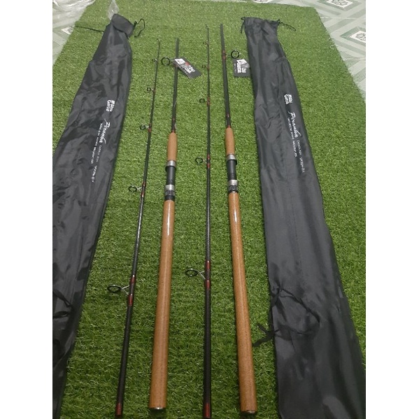 Cần Câu Chính Hãng Abu Garcia Piranha Cán gỗ,vân Xoắn Cacbon-Khoen Fuji Siêu đẹp