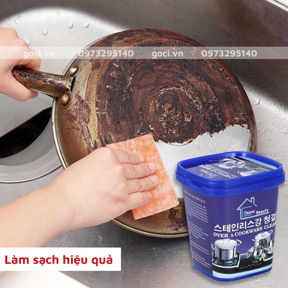 Bột tẩy trắng làm sạch xoong nồi chảo sàn nhà tắm nhà bếp đa năng cao cấp an toàn cho gia đình
