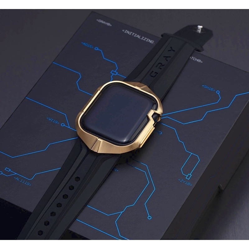 GRAY Apple watch case metal case is suitable for Apple watch 42/44mm apple watch4/5/6 SE case metal protective case