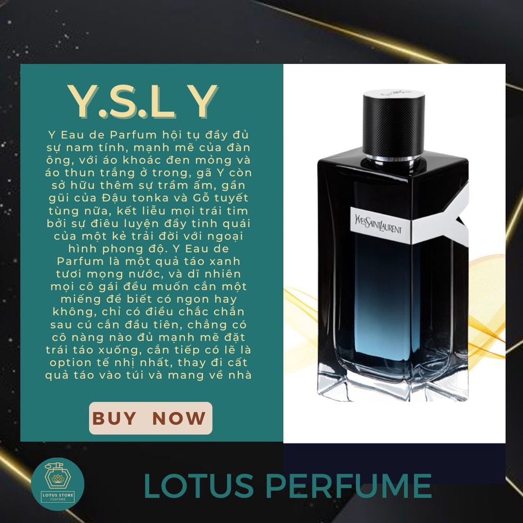 Nước Hoa Nam YSL Y EDP 100ml Nam Tính Thu Hút  - Lutos Perfume