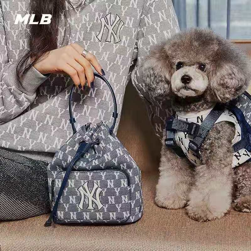 Túi xách bucket NY MLB Yankees thiết kế dây rút cá tính thời trang dành cho nữ