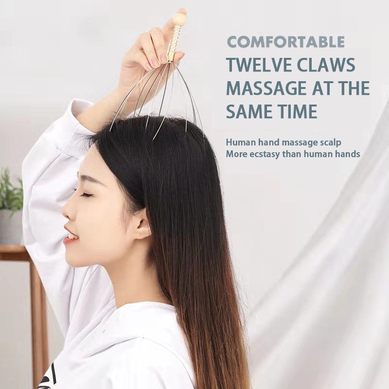 Dụng Cụ Mát Xa Đầu Hình Bạch Tuộc Giúp Giảm Căng Thẳng