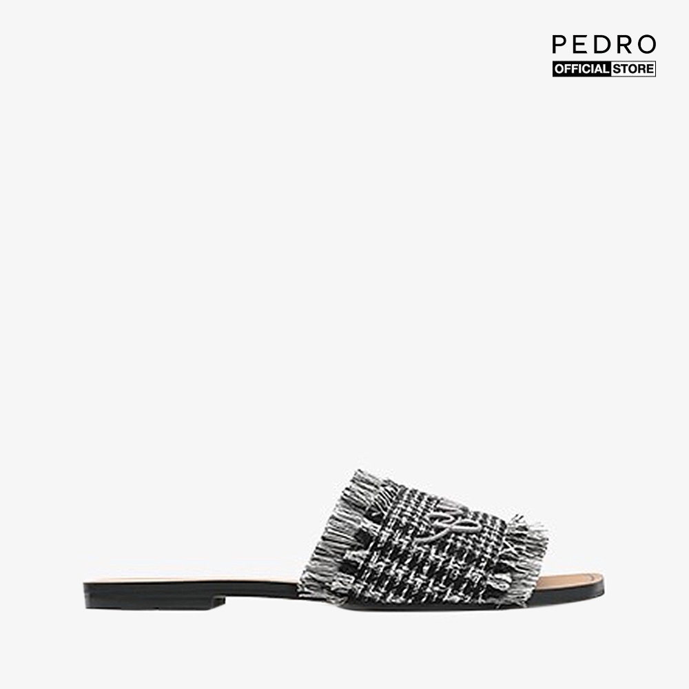 PEDRO - Dép nữ Retro Woven Plaid Letter Flat PW1-66300032-01