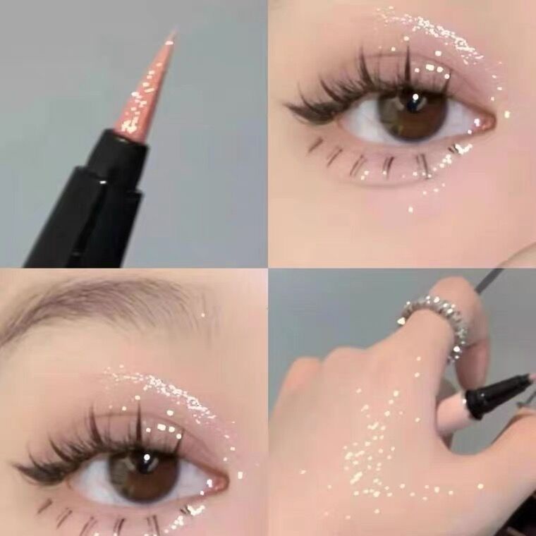 Bút Phấn Mắt Dạng Lỏng Bắt Sáng Lấp Lánh và Màu trắng Chống Thấm Nước Lâu Trôi Cao Cấp