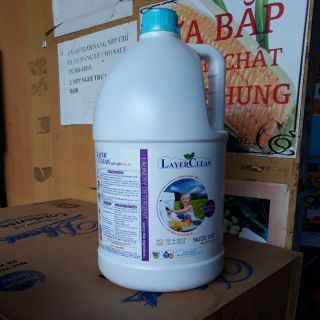1 can nước giặt hữu cơ layerclean 5l tặng 1c nước rửa chén 300ml