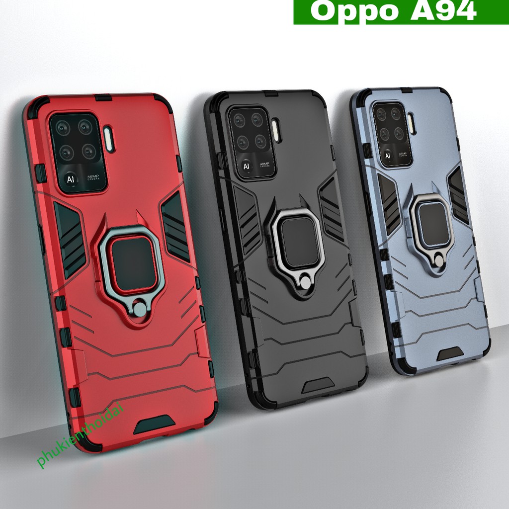 Ốp lưng Oppo A93 / Oppo A94 / Oppo A95 chống sốc Iron Man Iring cao cấp siêu bền giá đỡ xem phim