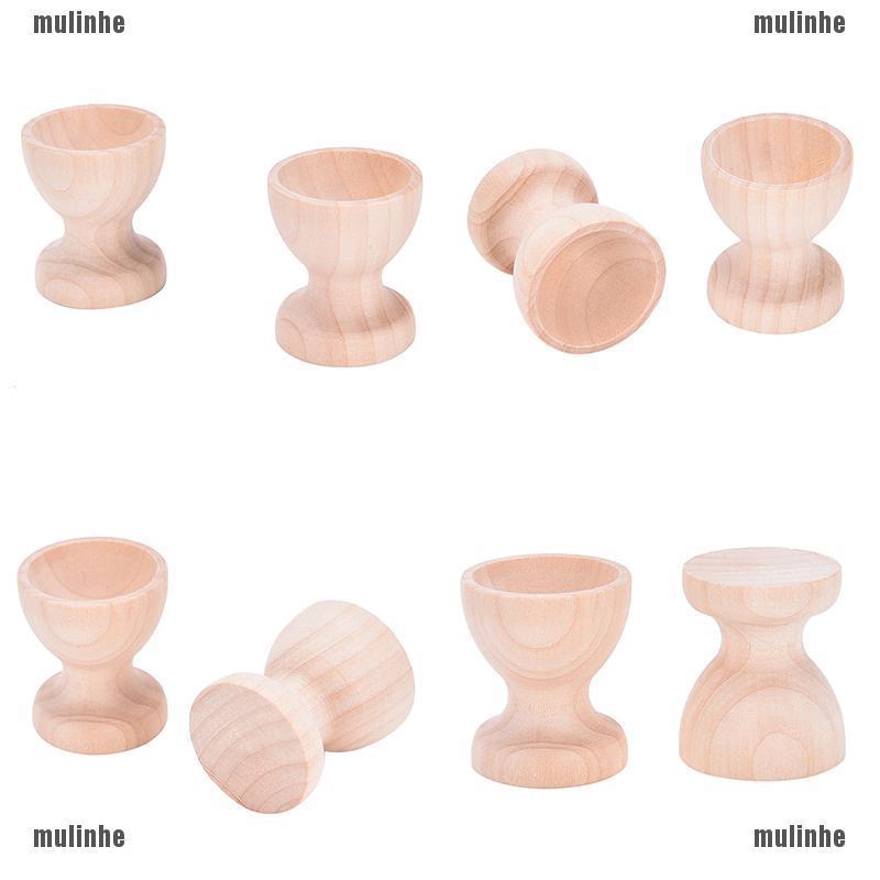 Set 2 cốc gỗ để giữ trứng tiện lợi