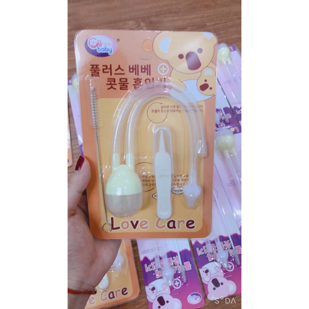 Hút mũi cong Gb baby Hàn Quốc cho bé kèm cây gắp mũi