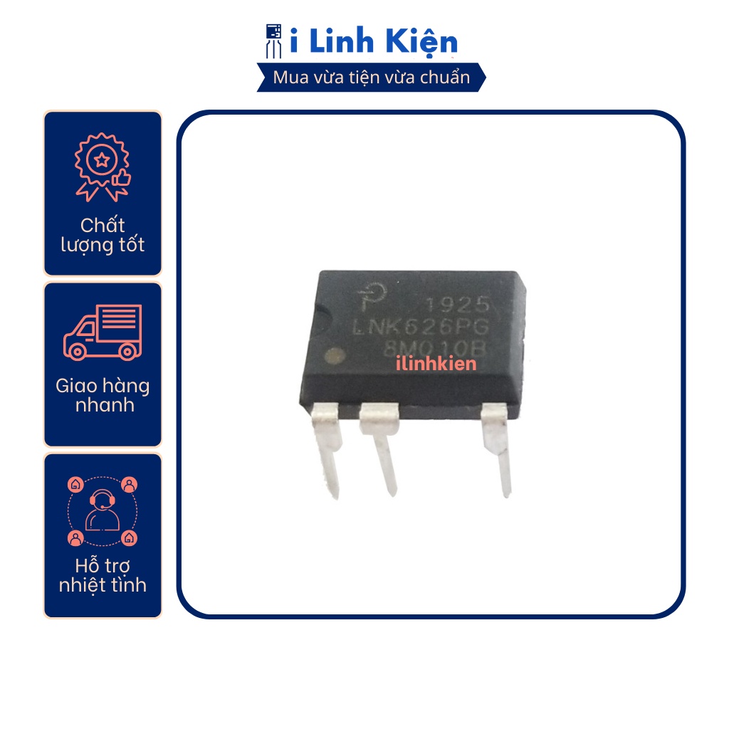 Ic nguồn LNK626PG DIP-7 chính hãng Power Integrations