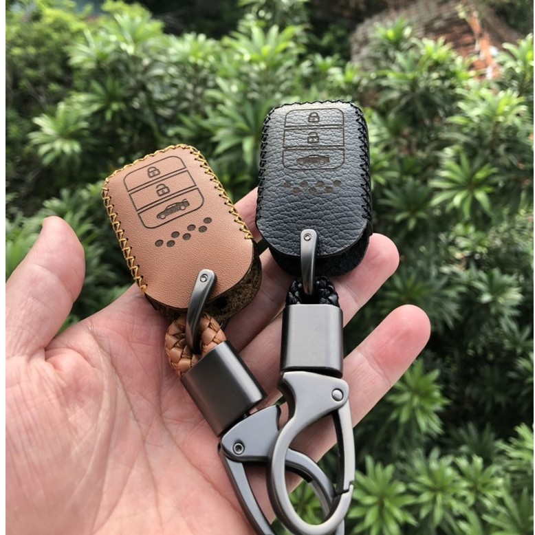 Bao da chìa khoá Honda City, CRV, CIVIC, ACCORD,HRV, Jazz handmade da bò thật 100%, khắc tên sdt lên bao da . Tặng Móc